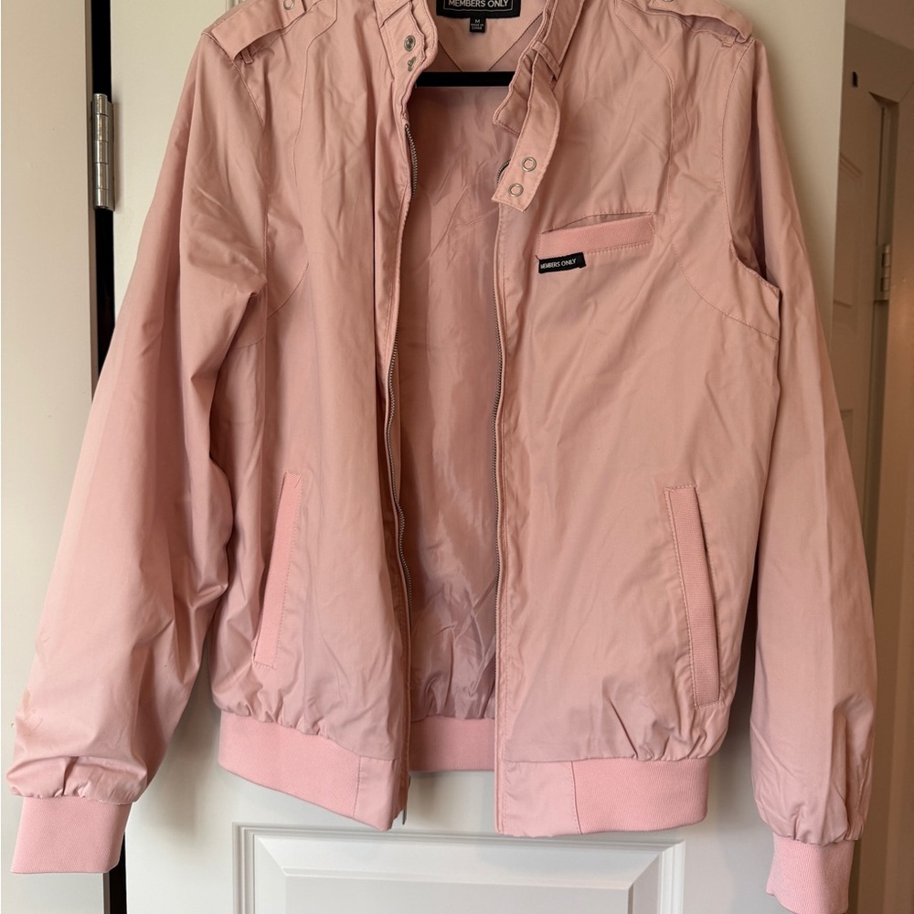 Members Only Light Pink Bomber Jacket
